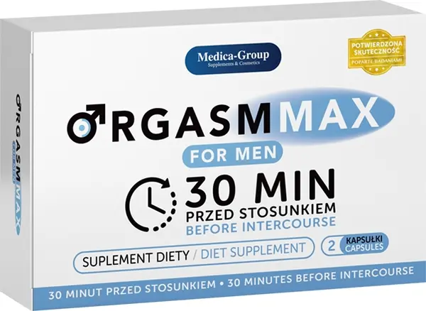 Supliment alimentar Medica Group – OrgasmMax pentru potență, erecții puternice și creșterea libidoului masculin, 2 buc