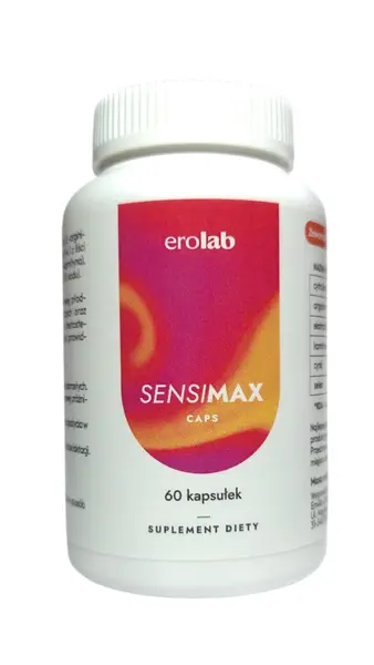 Supliment alimentar pentru bărbați Erolab – Sensimax Caps, pentru potență, vitalitate și performanță sexuală, 60 capsule