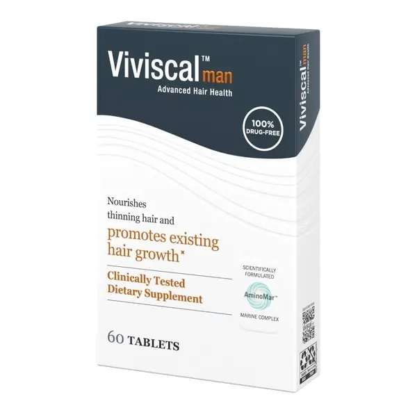 Supliment Alimentar, Viviscal, Advanced Hair Health for Men, Stimuleaza Cresterea Parului, pentru Barbati, 60 tablete