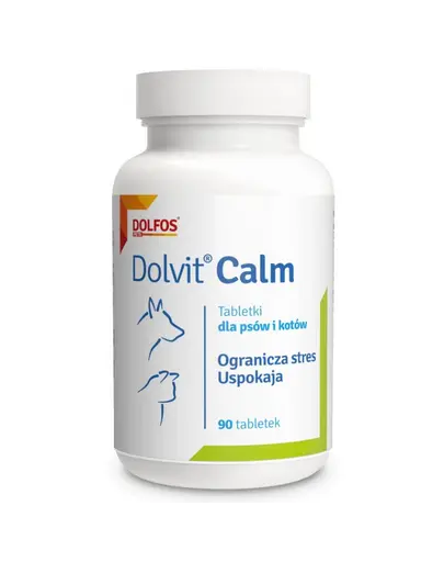 Supliment calmant pentru câini și pisici expuși frecvent la stres DOLFOS Dolvit Calm 90 tablete