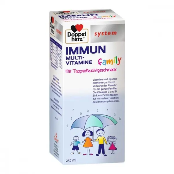 Supliment, Doppel Herz, Multi-Vitamine Family, Imbunatateste Sistemul Imunitar, Aroma Fructe Tropicale, 250ml