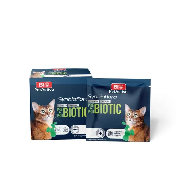 Supliment pentru pisici Bio PetActive Synbioflora Sachet Pre Probiotic 30 plicuri