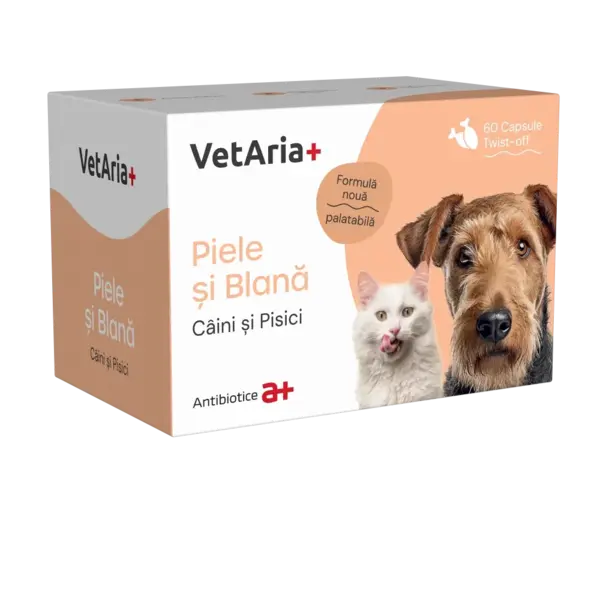 Suplimente VetAria+ Piele Blana 60 capsule