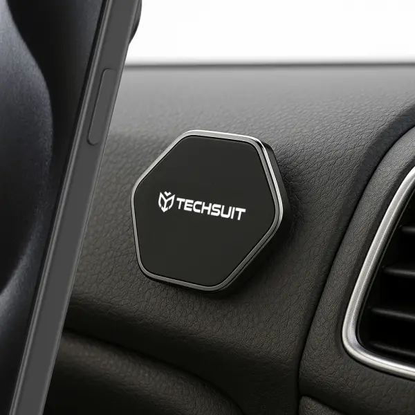 Suport Auto Magnetic Techsuit HOLD210-C, Universal, Negru