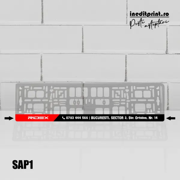 Suport Auto Personalizat (Firme) SAP1 Suport negru bagheta neagra