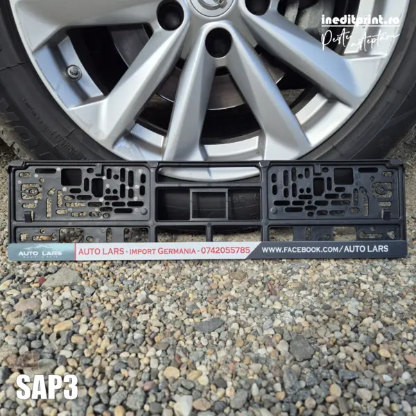 Suport Auto Personalizat (Firme) SAP3 Suport negru bagheta galbena