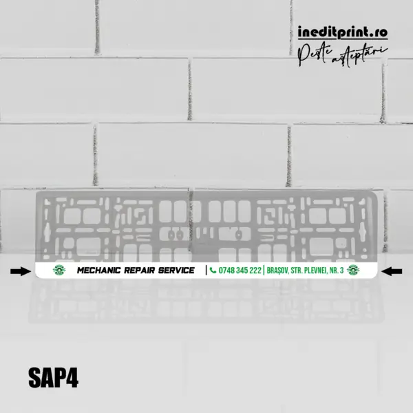 Suport Auto Personalizat (Firme) SAP4 Suport negru bagheta neagra