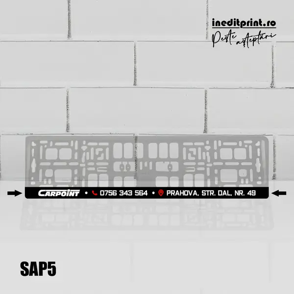Suport Auto Personalizat (Firme) SAP5 Suport negru bagheta neagra