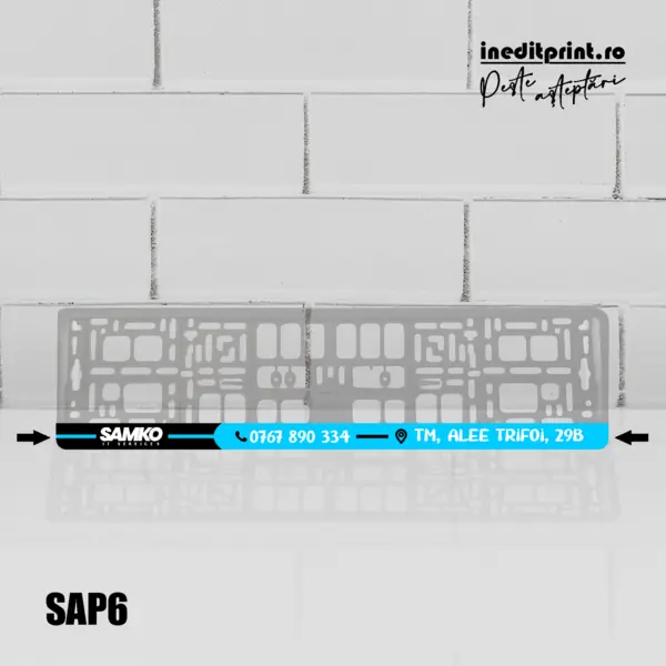 Suport Auto Personalizat (Firme) SAP6 Suport negru bagheta neagra