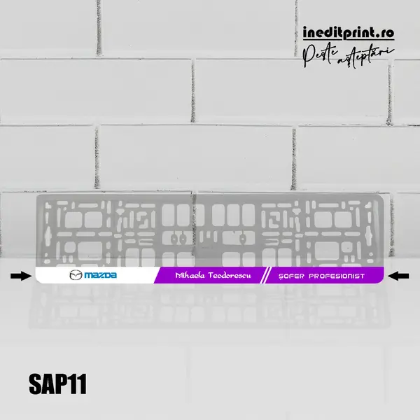 Suport Auto Personalizat SAP11 Suport negru bagheta galbena