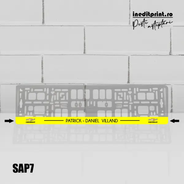 Suport Auto Personalizat SAP7 Suport negru bagheta alba