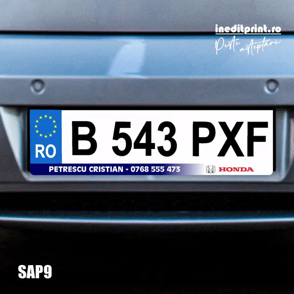 Suport Auto Personalizat SAP9 Suport negru bagheta galbena