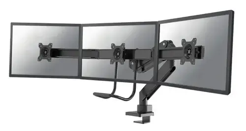 Suport Birou 3 Monitoare Neomounts NM-D775DX3BLACK, 17inch-27inch, 18 kg, VESA 75x75, 100x100 (Negru)