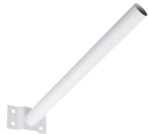 Suport consola / brat cu prindere pe perete / stalp pentru proiector solar stradal / lampa stradala ALB