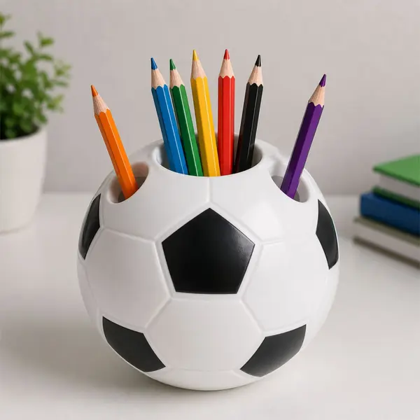 Suport creioane in forma de minge de fotbal CZN10