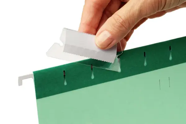 Suport cu eticheta pentru dosar Esselte Classic 25 bucati/set Suport cu eticheta pentru dosar Esselte Classic 25 bucati/set