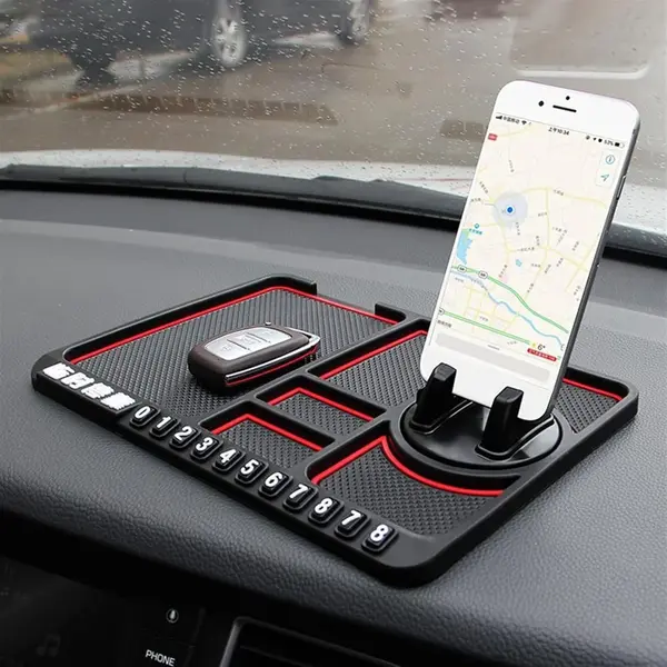Suport cu odorizant pentru telefon sau accesorii, antiderapant, pentru bordul masinii