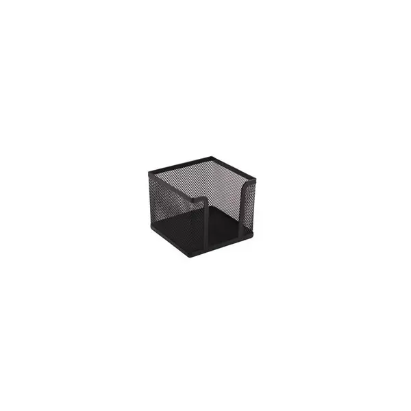Suport cub hartie Office Cover, 100 x 100 x 80 mm, plasa metalica, negru