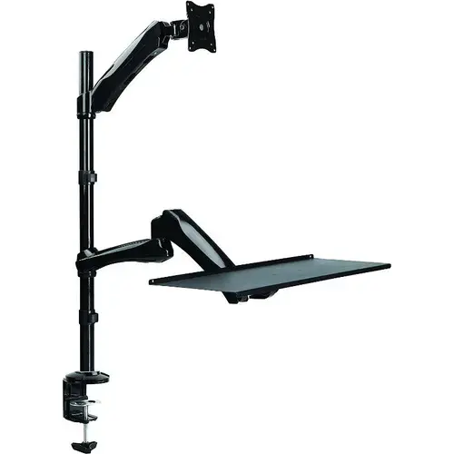 Suport de birou Logilink, pentru 1 TV/monitor plat, diagonala max 27 inch, rotatie, inclinare, pivotare, max 9 kg