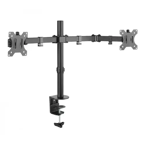 Suport de birou pentru doua monitoare Techly ICA-LCD 582-D, 13-32 inch, brate reglabile, Negru