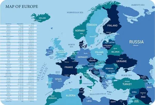 Suport de birou Spree - Europe, 43 x 29 cm