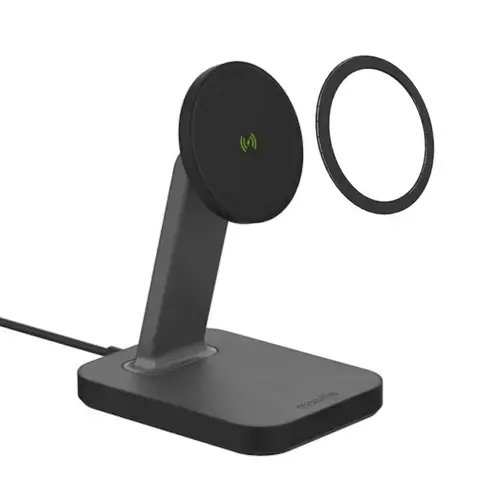 Suport de incarcare Mophie Snap+ Incarcator MagSafe, Zagg, 15W (Negru)