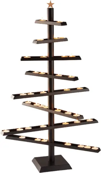 Suport de lumânări pentru bradul de Crăciun Philippi - Soho, 20 x 62 x 100 cm, negru