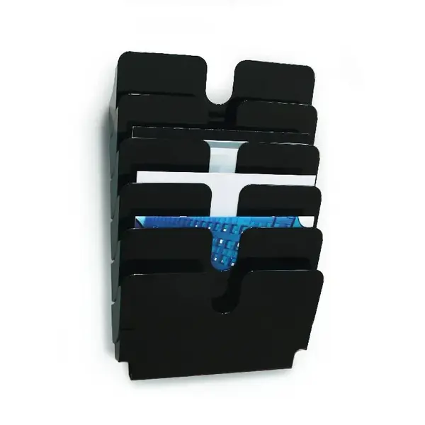 Suport de prezentare Flexiplus cu 6 compartimente A4 format landscape negru Suport de prezentare Flexiplus cu 6 compartimente A4 format landscape negru