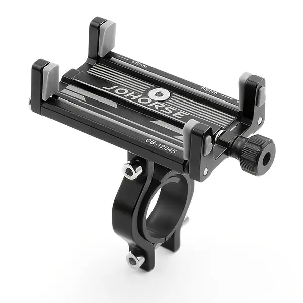 Suport de telefon pentru Bicicleta Motocicleta Scuter Trotineta, FIXATO, Aluminiu, Negru