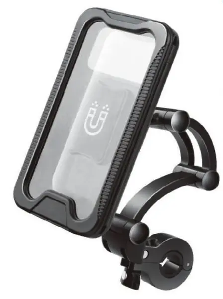 Suport de telefon pentru moto / bicicleta impermeabil cu carcasa si rotire S806