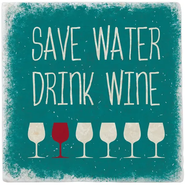 Suport din marmura pentru cana Gespaensterwald - Save water Drink wine