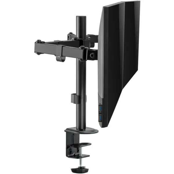 Suport dublu monitor cu brat Akai M1732DUALTS2, Inclinare, Dubla rotire, 17"-32", Negru