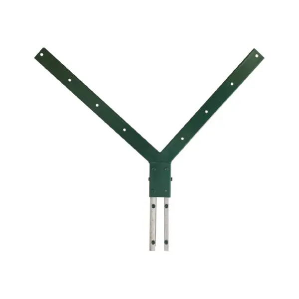 Suport Dublu pentru Prinderea Sarmei Ghimpate, Serie Grea, Dimensiuni Stalp 60 x 40 mm, din Otel, Vopsit RAL 6005