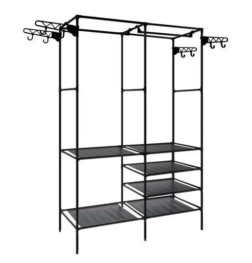 Suport dublu pentru umerase haine 170cm din metal si plastic 86x44cm