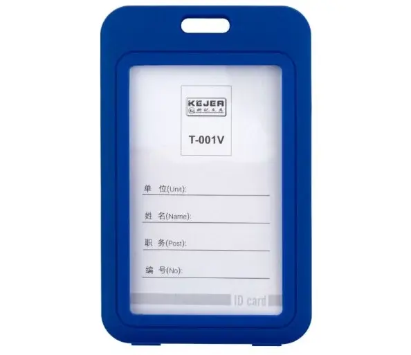 Suport ecuson pentru carduri control acces Yli CH-001V, din PVC, prindere verticala