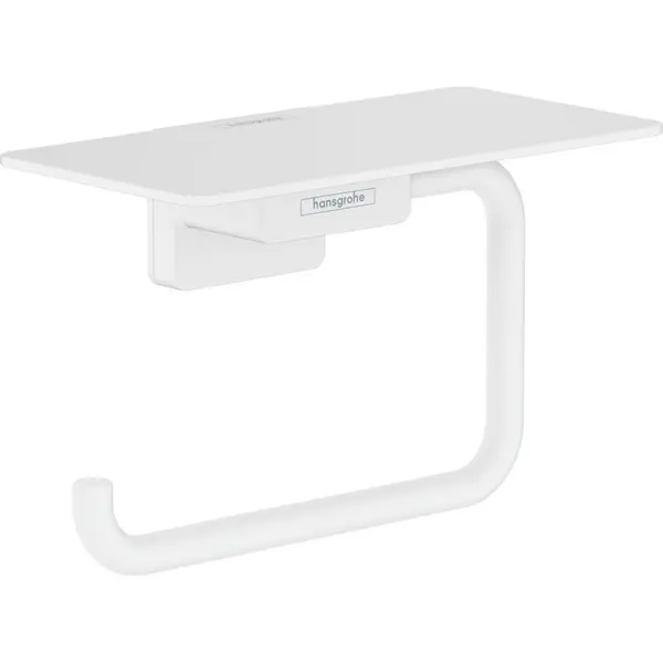 Suport hartie igienica cu polita, culoare alb mat Hansgrohe AddStoris 41772700
