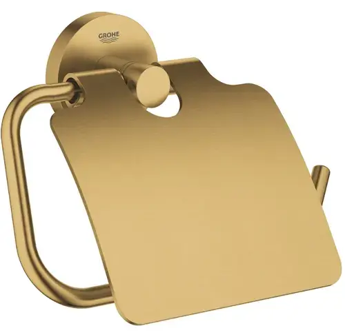 Suport hartie igienica Grohe Essentials 40367GN1, 1 rola, fixare ascunsa, mat, Auriu