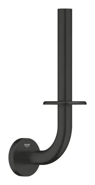 Suport hartie igienica Grohe Essentials, pe perete, metal, mat, negru, 1024692430