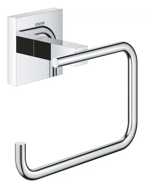 Suport hartie igienica Grohe Start Cube 40978000, 1 rola, montare pe perete, fixare ascunsa, Crom