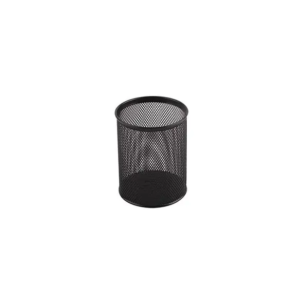 Suport instrumente de scris Office Cover 802, cilindric, plasa metalica, negru