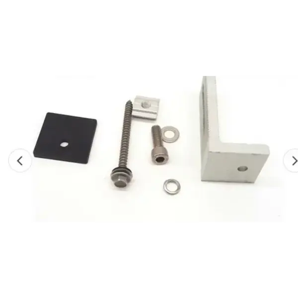 Suport L cu cauciuc+surub autoforant + Piulita D pentru fixarea panourilor fotovoltaice pe acoperis cu tabla, lungime 120 mm / latime 40mm
