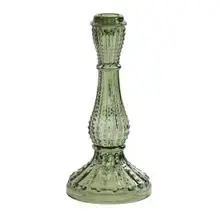 Suport lumanare 10x21,5 cm AGUALE glass olive green - P - Default Title