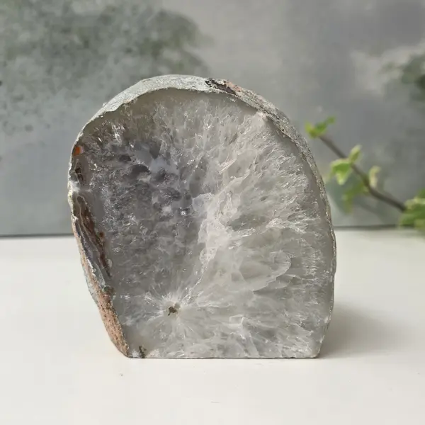 Suport lumanare din agat natural, bookend, suport carti
