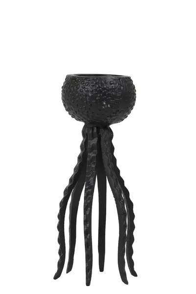 Suport lumanare OCTOPUS BLACK 14X32CM - P - Default Title