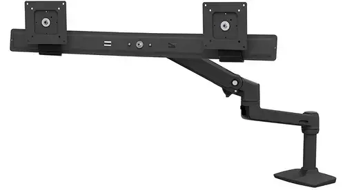 Suport monitor pentru birou Ergotron LX Dual 45-489-224, Pivot, Rotire 360, 10kg (Negru)