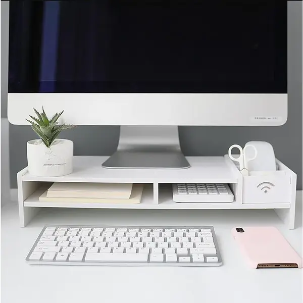 Suport multifunctional monitor, din PVC, 49x21x11cm