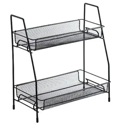 Suport organizator din metal cu 2 etajere AMIGOLD
