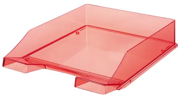 Suport orizontal de birou Han - Transparent, rosu