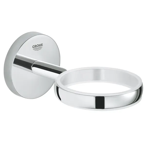 Suport pahar/dozator sapun Grohe BauCosmopolitan 40585001, Fixare perete ascunsa, Argintiu