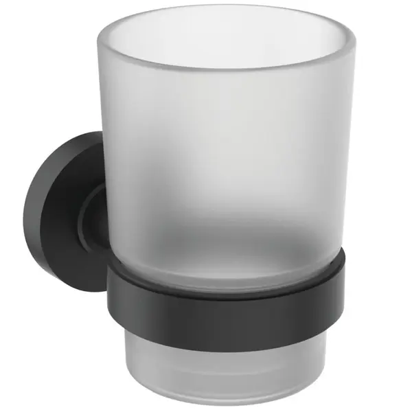 Suport pahar periute de dinti Ideal Standard IOM negru mat